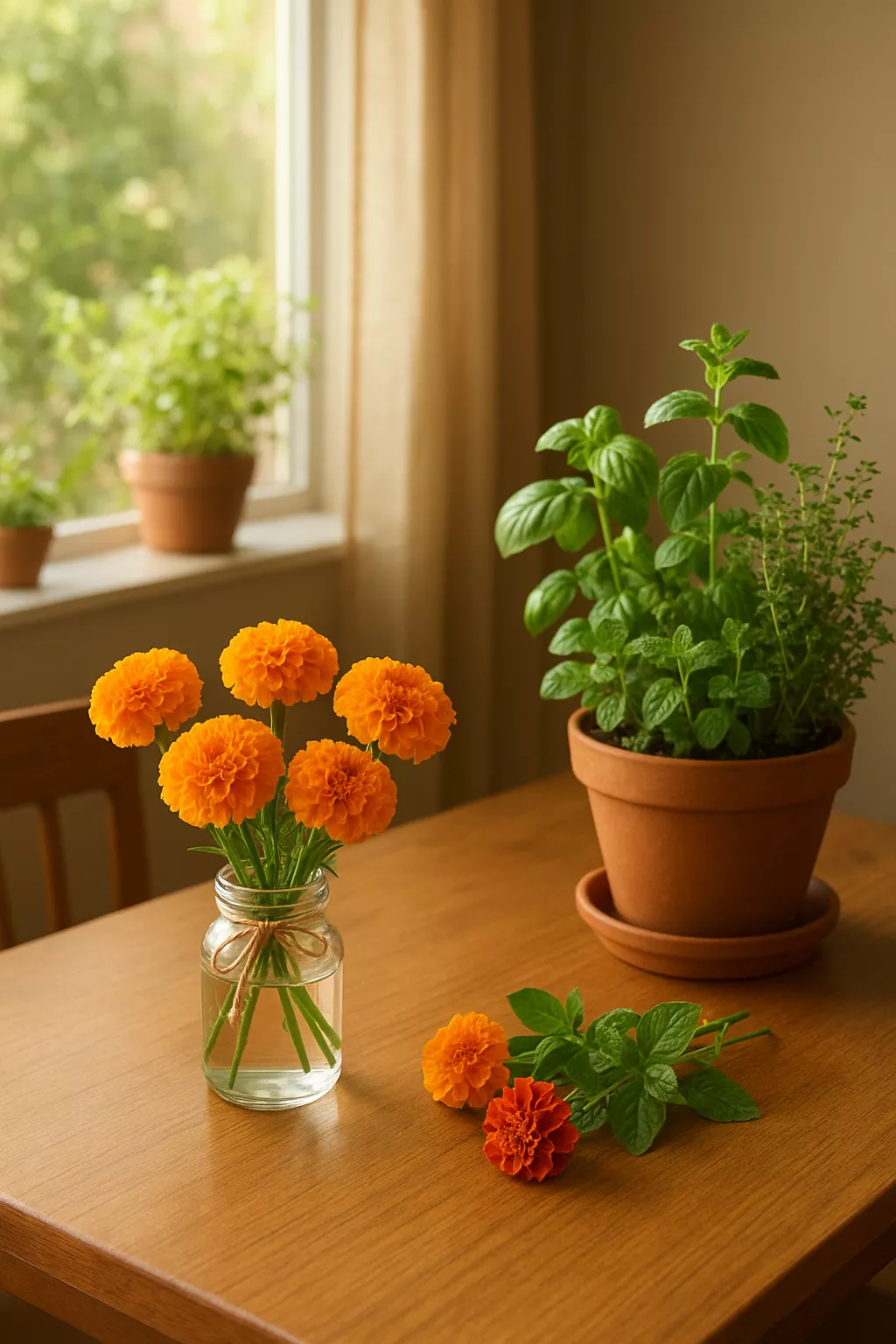 Home Balcony Gardening: How I Grow Flowers, Herbs, and Spinach for My Kitchen I still remember the first morning I picked flowers from my own balcony garden. The air was fresh, the sunlight was soft, and my marigolds looked brighter than ever. I gently cut a few and placed them in a small glass jar on my dining table. It instantly changed the whole mood of the room — warm, cheerful, and full of life. Sometimes, I even tie a few blooms with a ribbon and give them to my friends. There’s something special about gifting flowers you’ve grown with your own hands — it feels more personal, more full of love.The herbs are my kitchen’s little treasures. I grow basil, mint, and thyme right beside my window so I can pluck them anytime I cook. When I make soup or pasta, I simply step out, pick a few leaves, and drop them into the pot. The smell that fills the kitchen is heavenly — fresh, sweet, and natural. I still smile thinking about the first time I used my own basil in spaghetti sauce. It wasn’t perfect, but it tasted like something I made with real care. And then there’s the spinach — my proudest harvest. When I cook with my own Malabar spinach, it feels like a reward for all those mornings of watering and checking the plants. Sometimes I toss the fresh leaves into curry, sometimes in soup. Every bite feels different because I know exactly where it came from — my little balcony garden. It’s clean, healthy, and grown with love. How I Grow Flowers, Herbs, and Spinach for My Kitchen